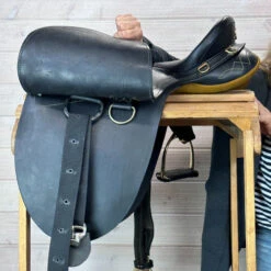 Used Porter's Stockman Drafter Australian Saddle 16/W -Equestrian Supplies Store 328 L Flap 00680.1686182206