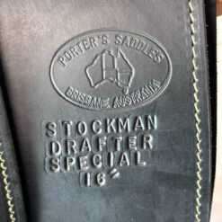 Used Porter's Stockman Drafter Australian Saddle 16/W -Equestrian Supplies Store 328 Stamp 95555.1686182202