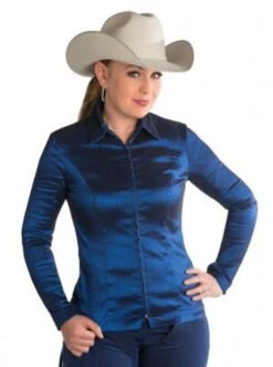 Hobby Horse Taffy Show Blouse -Equestrian Supplies Store 3849 hobby horse taffy blouse indigo 64461.1583201802