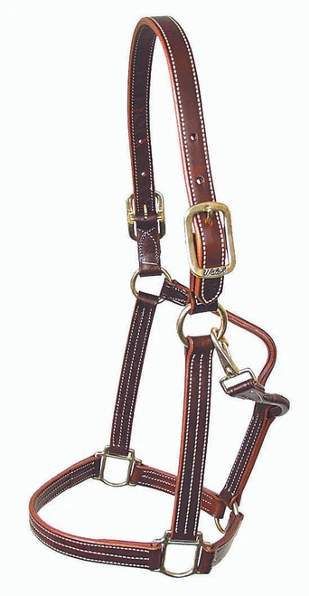 Mary's British Leather Halter With Solid Brass Hardware 6 Mary's British Leather Halter With Solid Brass Hardware - Image 4