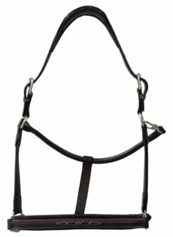 HDR Stress-Free Shaped Crown Halter -Equestrian Supplies Store 5218 havana front 97155 75826.1527298212