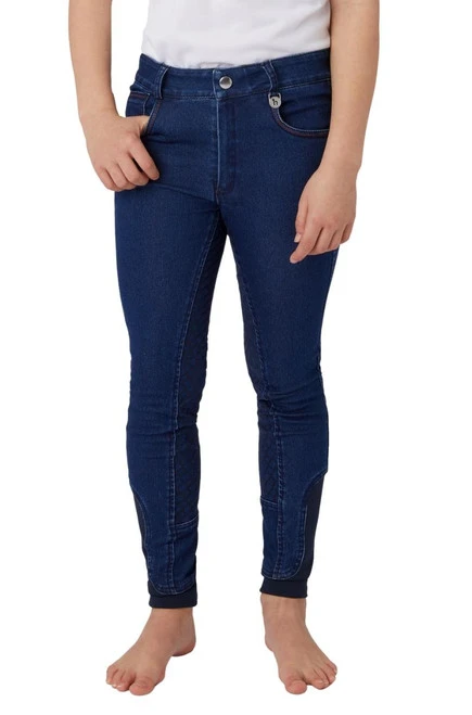 Horze Kids Allison Denim Breeches Full Seat 5 Horze Kids Allison Denim Breeches Full Seat - Image 3