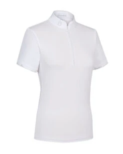 Samshield Aloise Competition Shirt Short Sleeve -Equestrian Supplies Store aloise show shirt SS white front ALOISE samshield 19062.1654295643