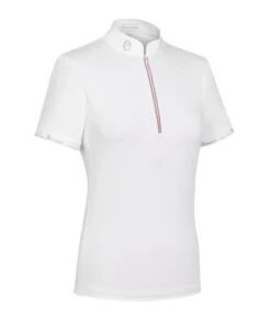 Samshield Aloise Competition Shirt Short Sleeve -Equestrian Supplies Store aloise show shirt SS white rose gold front ALOISE samshield 58999.1654295641