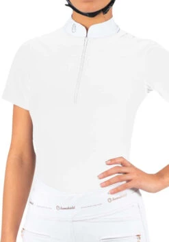 Samshield Aloise Competition Shirt Short Sleeve -Equestrian Supplies Store aloise show shirt ss white tone detail ALOISE T T samshield 82508.1654295647