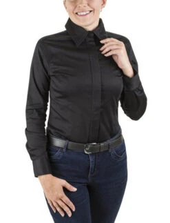 TuffRider Americana Western Show Shirt -Equestrian Supplies Store americana shirt black front tuffrider 28426.1631321924