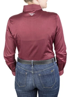 TuffRider Americana Western Show Shirt -Equestrian Supplies Store americana shirt burgundy back tuffrider 06218.1631321968