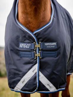 Horseware Ireland Horseware Amigo Bravo 12 Medium Turnout 250g -Equestrian Supplies Store amigo bravo 12 250g blue front aara42 bcskHW 73173.1675370392