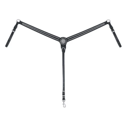 Weaver Leather Weaver Back In Black Breast Collar 3 Weaver Leather Weaver Back In Black Breast Collar