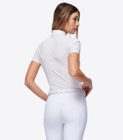 RG Button Competition Polo Short Sleeve 14 RG Button Competition Polo Short Sleeve -Equestrian Supplies Store button competition polo ss white back POW003 JS001 0001 cavalleria toscana 61621.1670277200