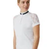 B Vertigo Lauren Show Shirt Short Sleeve -Equestrian Supplies Store bv lauren lace mesh ss white side 33593 WH horze 32313.1661616157