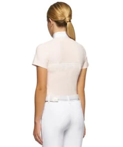 Cavalleria Toscana Girls Racing Stripe Competition Polo -Equestrian Supplies Store chd racing stripe polo pink back POA067 JE022 2500 CT 32804.1639864712