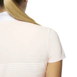 Cavalleria Toscana Girls Racing Stripe Competition Polo -Equestrian Supplies Store chd racing stripe polo pink back detail POA067 JE022 2500 CT 31112.1639864702