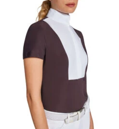 Cavalleria Toscana Hunter Competition Shirt Short Sleeve 14 Cavalleria Toscana Hunter Competition Shirt Short Sleeve -Equestrian Supplies Store competition SS poplin bib dk purple side CAD192 JE002 3A00 CT 03187.1690565758