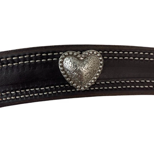 Buckaroo Leather Heart Concho Breast Collar 5 Buckaroo Leather Heart Concho Breast Collar - Image 3