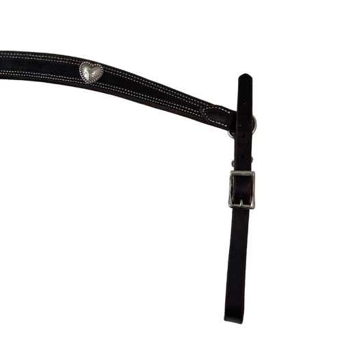 Buckaroo Leather Heart Concho Breast Collar 6 Buckaroo Leather Heart Concho Breast Collar - Image 4