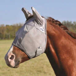 Cashel Crusader Fly Masks -Equestrian Supplies Store crusader fly mask ears grey cashel 74491.1658949887
