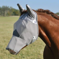 Cashel Crusader Fly Masks -Equestrian Supplies Store crusader fly mask ears nose CFMLE cashel 25674.1658964959