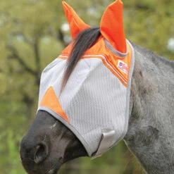 Cashel Crusader Fly Masks -Equestrian Supplies Store crusader fly mask ears orange cashel 05177.1658964589