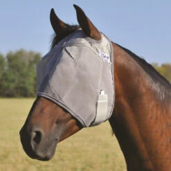 Cashel Crusader Fly Masks -Equestrian Supplies Store crusader fly mask grey cashel 40917.1658967697