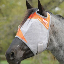 Cashel Crusader Fly Masks -Equestrian Supplies Store crusader fly mask orange no ears CFMS CH cashel 07079.1658964585