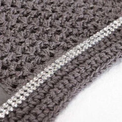 Kavalkade Crystal Fly Bonnet 16 Kavalkade Crystal Fly Bonnet -Equestrian Supplies Store crystal fly bonnet dark gray detail 36103 DK.GRAY kavalkade 00688.1621107288