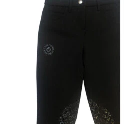 Girls Cavalleria Toscana Orbit Logo Breeches -Equestrian Supplies Store ct orbit breech kp black logo PAA016 JE010 9999 CT 20085.1668822677