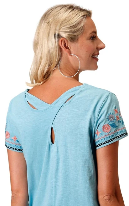 Roper Cutout Back Embroidered Top 4 Roper Cutout Back Embroidered Top - Image 2
