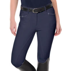 Ovation Elegance Sparkle Full Seat Breeches 8 Ovation Elegance Sparkle Full Seat Breeches -Equestrian Supplies Store elegance FS breech navy 471194 ovation 65484.1626210185