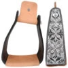 Cashel Engraved Slanted Stirrups -Equestrian Supplies Store engraved slanted stirrup 2 view sa ss 3e brown cashel 92339.1590005375
