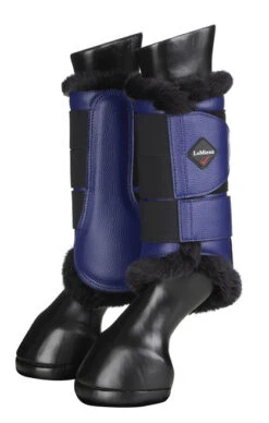 LeMieux Fleece Lined Brushing Boots -Equestrian Supplies Store fleece lined brushing boots ink blue pair 4040 lemieux 09447.1636831558