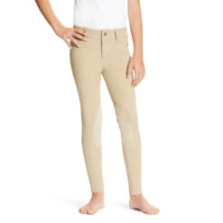 Girls Ariat Heritage Front Zip Breeches -Equestrian Supplies Store girl heritage kp fz breech tan front 10010796 ariat 98650.1598468749