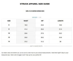 Struck Girls 25 Series Breeches 8 Struck Girls 25 Series Breeches -Equestrian Supplies Store girls 25 series breech size guide struck 04612.1650497174