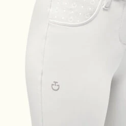 Girls Cavalleria Toscana CT Motif Print Breeches -Equestrian Supplies Store girls CT motif breech white pocket PAA020 JE010 0001 CT 20463.1685034694