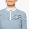 Girls Cavalleria Toscana Flock Dot Polo Long Sleeve -Equestrian Supplies Store girls flock dot polo blue zip POA077 JE152 7C00 CT 42958.1659719853
