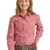 Panhandle Girls Geometric Horse Print Shirt