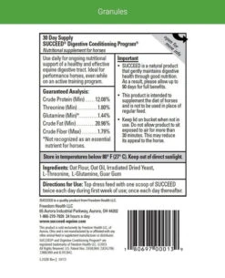Succeed Digestive Conditioning Granules 10 Succeed Digestive Conditioning Granules -Equestrian Supplies Store granules label 71996.1650562452