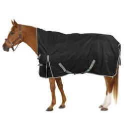 Ovation High Neck Hi-Vis 1200D Turnout Blanket -Equestrian Supplies Store high neck 1200D blanket black 471212 ovation 71394.1631144095