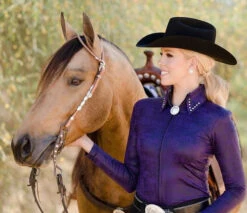 Hobby Horse Jeanee Show Blouse -Equestrian Supplies Store jeanne show blouse aubergine horse 3811 013 hobby horse 84535.1583792482