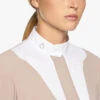 Cavalleria Toscana Bib Insert Competition Shirt Long Sleeve -Equestrian Supplies Store jersey bib compet ls blush white detail CAD212 JE022 1A00 cavalleria toscana 36365.1659805723
