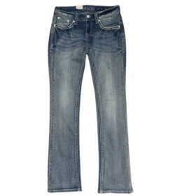 Grace In LA Jr Fit Steer Head Pocket Jeans -Equestrian Supplies Store jr fit steerhead jean front grace LA 00606.1689631899