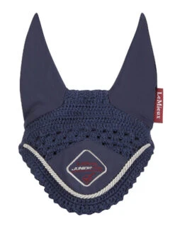 LeMieux Junior Pro Fly Bonnet 8 LeMieux Junior Pro Fly Bonnet -Equestrian Supplies Store junior pro fly bonnet navy front 5833 lemieux 84169.1670603307