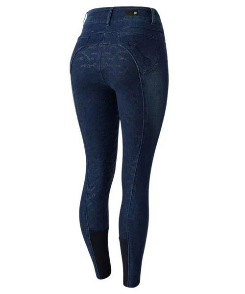 Horze Kaia Crystal Denim Full Seat Breeches 7 Horze Kaia Crystal Denim Full Seat Breeches - Image 5