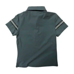 Girls Cavalleria Toscana Training Polo Short Sleeve -Equestrian Supplies Store kid training polo teal back POA078 JE022 5900 cavalleria toscana 68749.1657155841