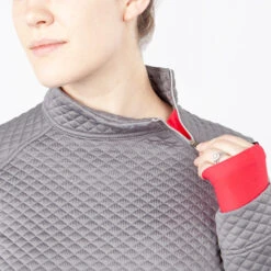 Irideon Girls AirLoft Pullover 8 Irideon Girls AirLoft Pullover -Equestrian Supplies Store kids airloft pullover dove grey zip 30 6946 DG irideon 91781.1647548712