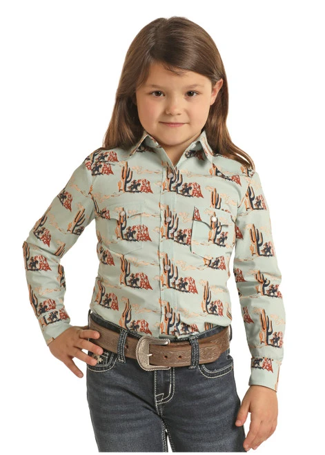 Girls Rock & Roll Cactus Snap Shirt 3 Girls Rock & Roll Cactus Snap Shirt