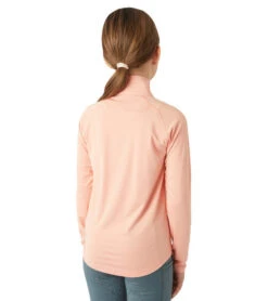 Girls Horze Lola Half Zip Tech Shirt -Equestrian Supplies Store kids lola shrmp.pk back 33757 SPPI horze 06355.1678730285