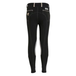 Girls Piper Original Breeches Knee Patch -Equestrian Supplies Store kids piper original kp black warm grey back 23176 smartpak 80197.1666141867