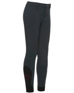 Girls Cavalleria Toscana Super Grip Tech Breeches -Equestrian Supplies Store kids super grip tech breech dark grey side PBOA02 JE010 8989 CT 76682.1625001665