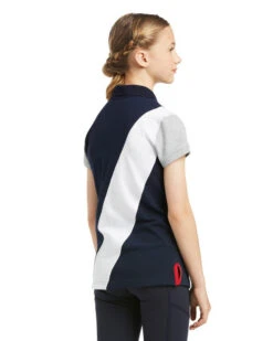 Girls Ariat Taryn Polo -Equestrian Supplies Store kids taryn polo SS team navy back 10039376 ariat 74347.1645309208